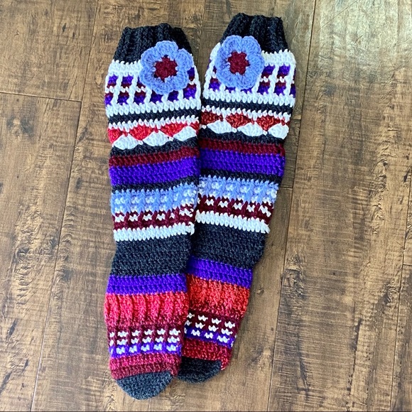 Shoes - 💜 Hand-made crocheted Slipper Socks💜